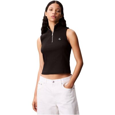 Top Senza Maniche Con Zip Corta Donna Calvin Klein Jeans Top Senza Maniche Con Zip Corta Donna Calvin Klein Jeans