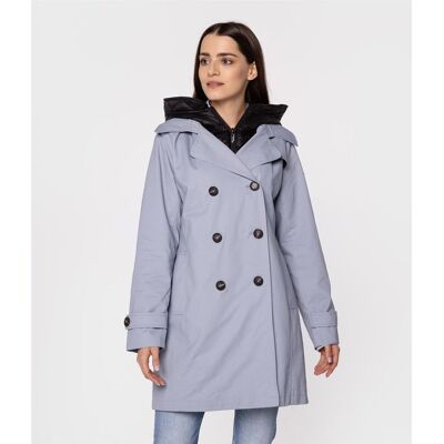 Lee Cooper Trencz z kamizelką z kapturem SARA 2110 ANCIENT WATER-M Lee Cooper Trencz z kamizelką z kapturem SARA 2110 ANCIENT WATER-M