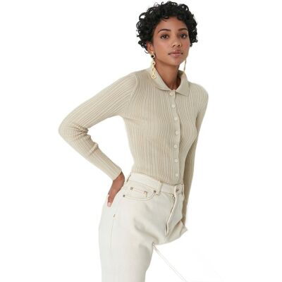 Inny producent TRENDYOL BEŻOWY DOPASOWANY SWETER Z GUZIKAMI I KOŁNIERZYKIEM L 5EA* Inny producent TRENDYOL BEŻOWY DOPASOWANY SWETER Z GUZIKAMI I KOŁNIERZYKIEM L 5EA*