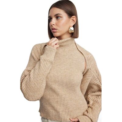Inny producent TRENDYOL BEŻOWY SWETER DAMSKI GOLF PRĄŻKOWANY S 5EA* Inny producent TRENDYOL BEŻOWY SWETER DAMSKI GOLF PRĄŻKOWANY S 5EA*