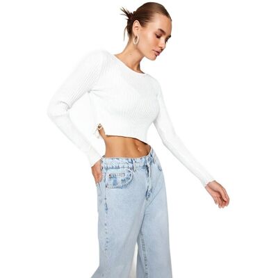 Inny producent TRENDYOL BIAŁY KRÓTKI SWETER PRĄŻKOWANY Z DŁUGIM RĘKAWEM L 5EA* Inny producent TRENDYOL BIAŁY KRÓTKI SWETER PRĄŻKOWANY Z DŁUGIM RĘKAWEM L 5EA*