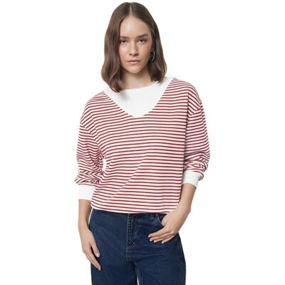 Inny producent TRENDYOL BLUZA DAMSKA W PASKI Z KONTRASTOWYM DEKOLTEM I MANKIETAMI M 5EA* Inny producent TRENDYOL BLUZA DAMSKA W PASKI Z KONTRASTOWYM DEKOLTEM I MANKIETAMI M 5EA*