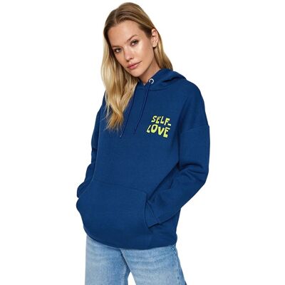 Inny producent TRENDYOL BLUZA DAMSKA Z KAPTUREM NIEBIESKA Z NADRUKIEM SELF LOVE L 5EA* Inny producent TRENDYOL BLUZA DAMSKA Z KAPTUREM NIEBIESKA Z NADRUKIEM SELF LOVE L 5EA*