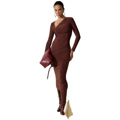 Inny producent TRENDYOL BRĄZOWA SUKIENKA MIDI Z MARSZCZENIAMI Z DŁUGIM RĘKAWEM 36 5EA* Inny producent TRENDYOL BRĄZOWA SUKIENKA MIDI Z MARSZCZENIAMI Z DŁUGIM RĘKAWEM 36 5EA*