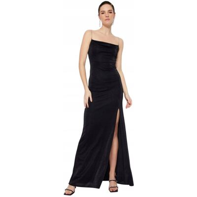 TRENDYOL CZARNA SUKNIA MAXI Z OZDOBNYMI RAMIĄCZKAMI 40 5_A TRENDYOL CZARNA SUKNIA MAXI Z OZDOBNYMI RAMIĄCZKAMI 40 5_A