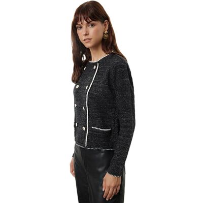 Inny producent TRENDYOL CZARNY KRÓTKI SWETER Z BIAŁYM OBSZYCIEM I GUZIKAMI S 5EA* Inny producent TRENDYOL CZARNY KRÓTKI SWETER Z BIAŁYM OBSZYCIEM I GUZIKAMI S 5EA*