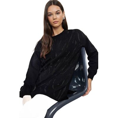 Inny producent TRENDYOL CZARNY SWETER DAMSKI Z CEKINAMI I DŁUGIM RĘKAWEM S 5EA* Inny producent TRENDYOL CZARNY SWETER DAMSKI Z CEKINAMI I DŁUGIM RĘKAWEM S 5EA*