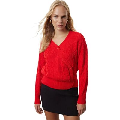 Inny producent TRENDYOL CZERWONY SWETER DAMSKI WARKOCZOWY ZAPINANY NA GUZIKI M 5EA* Inny producent TRENDYOL CZERWONY SWETER DAMSKI WARKOCZOWY ZAPINANY NA GUZIKI M 5EA*