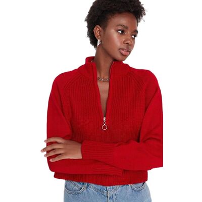 Inny producent TRENDYOL CZERWONY SWETER DAMSKI Z ZAMKIEM I FAKTURĄ S 5EA* Inny producent TRENDYOL CZERWONY SWETER DAMSKI Z ZAMKIEM I FAKTURĄ S 5EA*