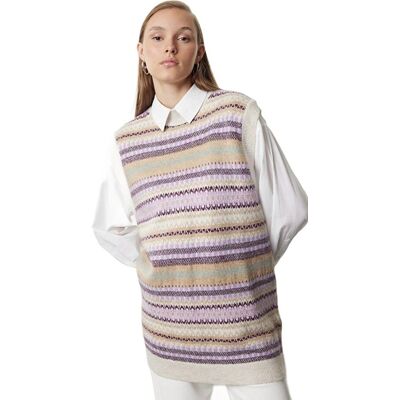 Inny producent TRENDYOL DAMSKA KAMIZELKA WZORZYSTA BEŻ FIOLET PASTELOWY L 5EA* Inny producent TRENDYOL DAMSKA KAMIZELKA WZORZYSTA BEŻ FIOLET PASTELOWY L 5EA*