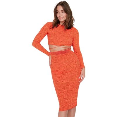 Inny producent TRENDYOL DAMSKI KOMPLET SWETER I SPÓDNICA PRĄŻKOWANY POMARAŃCZOWY L 5EA* Inny producent TRENDYOL DAMSKI KOMPLET SWETER I SPÓDNICA PRĄŻKOWANY POMARAŃCZOWY L 5EA*