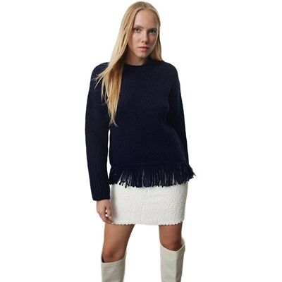 Inny producent TRENDYOL GRANATOWY SWETER DAMSKI Z FRĘDZLAMI DŁUGI RĘKAW S 5EA* Inny producent TRENDYOL GRANATOWY SWETER DAMSKI Z FRĘDZLAMI DŁUGI RĘKAW S 5EA*