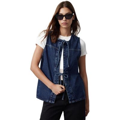 Inny producent TRENDYOL JEANSOWA KAMIZELKA DAMSKA Z WIĄZANIEM NA PRZODZIE S 5EA* Inny producent TRENDYOL JEANSOWA KAMIZELKA DAMSKA Z WIĄZANIEM NA PRZODZIE S 5EA*