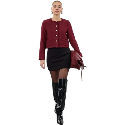 Inny producent TRENDYOL KRÓTKA KURTKA DAMSKA BORDOWA Z FALBANĄ I GUZIKAMI 36 5EA* Inny producent TRENDYOL KRÓTKA KURTKA DAMSKA BORDOWA Z FALBANĄ I GUZIKAMI 36 5EA*