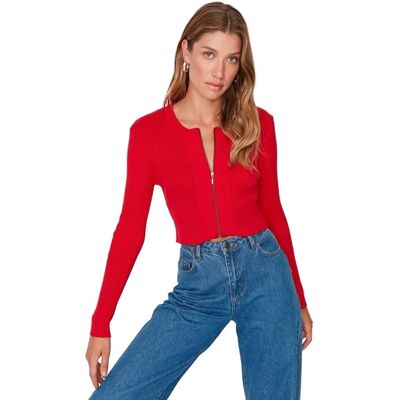 Inny producent TRENDYOL KRÓTKI CZERWONY SWETER Z ZAMKIEM DOPASOWANY DŁUGI RĘKAW S 5EA* Inny producent TRENDYOL KRÓTKI CZERWONY SWETER Z ZAMKIEM DOPASOWANY DŁUGI RĘKAW S 5EA*