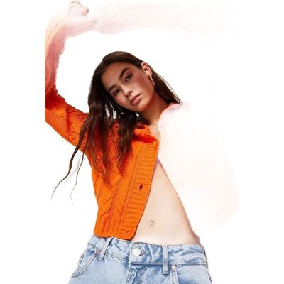 Inny producent TRENDYOL KRÓTKI POMARAŃCZOWY SWETER Z WARKOCZOWYM WZOREM I GUZIKAMI M 5EA* Inny producent TRENDYOL KRÓTKI POMARAŃCZOWY SWETER Z WARKOCZOWYM WZOREM I GUZIKAMI M 5EA*