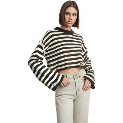 Inny producent TRENDYOL KRÓTKI SWETER DAMSKI W PASKI Z DZIURAMI I DŁUGIM RĘKAWEM M 5EA* Inny producent TRENDYOL KRÓTKI SWETER DAMSKI W PASKI Z DZIURAMI I DŁUGIM RĘKAWEM M 5EA*