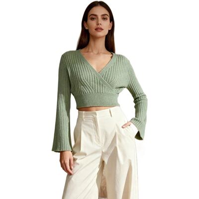 Inny producent TRENDYOL KRÓTKI SWETER DAMSKI Z PRĄŻKOWANEJ DZIANINY Z DEKOLTEM V S 5EA* Inny producent TRENDYOL KRÓTKI SWETER DAMSKI Z PRĄŻKOWANEJ DZIANINY Z DEKOLTEM V S 5EA*