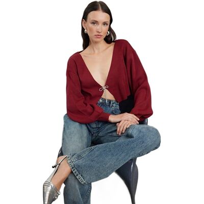 Inny producent TRENDYOL KRÓTKI SWETER DAMSKI Z WIĄZANIEM I BALONOWYMI RĘKAWAMI M 5EA* Inny producent TRENDYOL KRÓTKI SWETER DAMSKI Z WIĄZANIEM I BALONOWYMI RĘKAWAMI M 5EA*