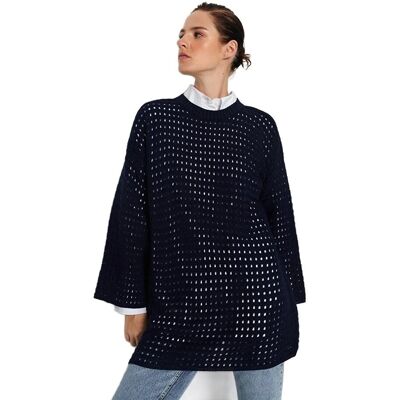 Inny producent TRENDYOL LUŹNY GRANATOWY SWETER AŻUROWY Z DŁUGIM RĘKAWEM M 5EA* Inny producent TRENDYOL LUŹNY GRANATOWY SWETER AŻUROWY Z DŁUGIM RĘKAWEM M 5EA*