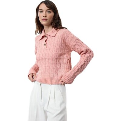 Inny producent TRENDYOL RÓŻOWY SWETER DAMSKI Z WARKOCZOWYM WZOREM I KOŁNIERZYKIEM S 5EA* Inny producent TRENDYOL RÓŻOWY SWETER DAMSKI Z WARKOCZOWYM WZOREM I KOŁNIERZYKIEM S 5EA*