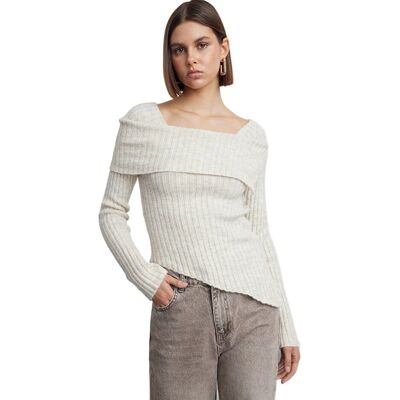 Inny producent TRENDYOL SWETER DAMSKI BEŻOWY PRĄŻKOWANY ASYMETRYCZNY DEKOLT M 5EA* Inny producent TRENDYOL SWETER DAMSKI BEŻOWY PRĄŻKOWANY ASYMETRYCZNY DEKOLT M 5EA*