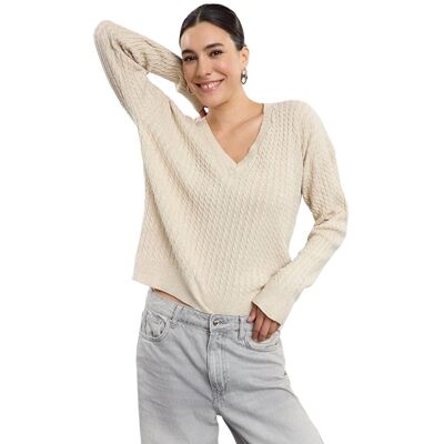 Inny producent TRENDYOL SWETER DAMSKI BEŻOWY WARKOCZOWY Z DEKOLTEM V S 5EA* Inny producent TRENDYOL SWETER DAMSKI BEŻOWY WARKOCZOWY Z DEKOLTEM V S 5EA*