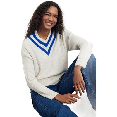 Inny producent TRENDYOL SWETER DAMSKI BEŻOWY Z NIEBIESKIM DEKOLTEM V-NECK L 5EA* Inny producent TRENDYOL SWETER DAMSKI BEŻOWY Z NIEBIESKIM DEKOLTEM V-NECK L 5EA*