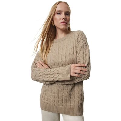 Inny producent TRENDYOL SWETER DAMSKI BEŻOWY Z WARKOCZOWYM WZOREM DO BIODER M 5EA* Inny producent TRENDYOL SWETER DAMSKI BEŻOWY Z WARKOCZOWYM WZOREM DO BIODER M 5EA*