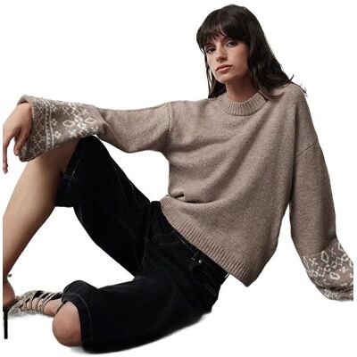 Inny producent TRENDYOL SWETER DAMSKI BEŻOWY Z WZOREM NA RĘKAWACH LUŹNY M 5EA* Inny producent TRENDYOL SWETER DAMSKI BEŻOWY Z WZOREM NA RĘKAWACH LUŹNY M 5EA*