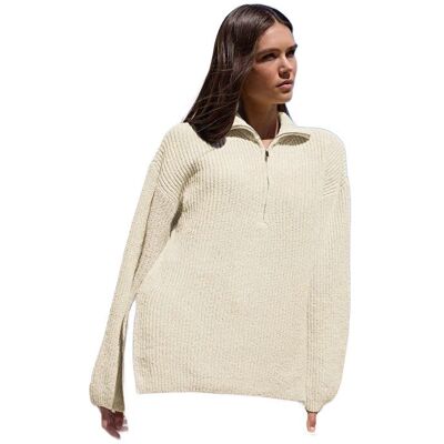 Inny producent TRENDYOL SWETER DAMSKI BEŻOWY Z ZAMKIEM I FAKTURĄ LUŹNY S 5EA* Inny producent TRENDYOL SWETER DAMSKI BEŻOWY Z ZAMKIEM I FAKTURĄ LUŹNY S 5EA*