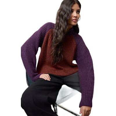 Inny producent TRENDYOL SWETER DAMSKI FIOLET BRĄZ S 5EA* Inny producent TRENDYOL SWETER DAMSKI FIOLET BRĄZ S 5EA*