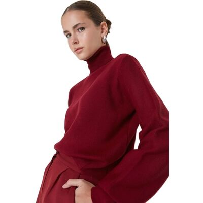 Inny producent TRENDYOL SWETER DAMSKI GOLF DOPASOWANY GŁADKI BORDOWY L 5EA* Inny producent TRENDYOL SWETER DAMSKI GOLF DOPASOWANY GŁADKI BORDOWY L 5EA*