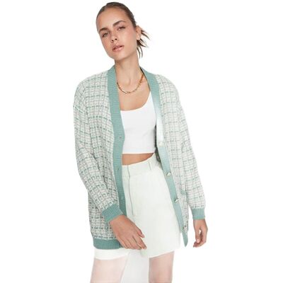 Inny producent TRENDYOL SWETER DAMSKI KARDIGAN WZÓR KRATKA Z GUZIKAMI S 5EA* Inny producent TRENDYOL SWETER DAMSKI KARDIGAN WZÓR KRATKA Z GUZIKAMI S 5EA*