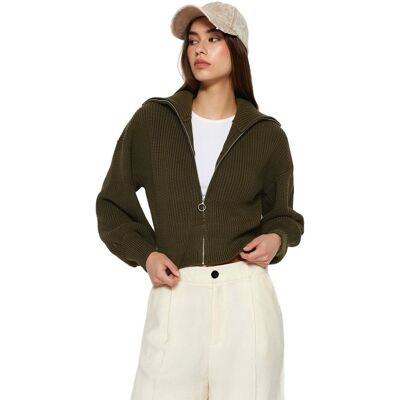 Inny producent TRENDYOL SWETER DAMSKI KHAKI KRÓTKI Z ZAMKIEM I KOŁNIERZEM M 5EA* Inny producent TRENDYOL SWETER DAMSKI KHAKI KRÓTKI Z ZAMKIEM I KOŁNIERZEM M 5EA*