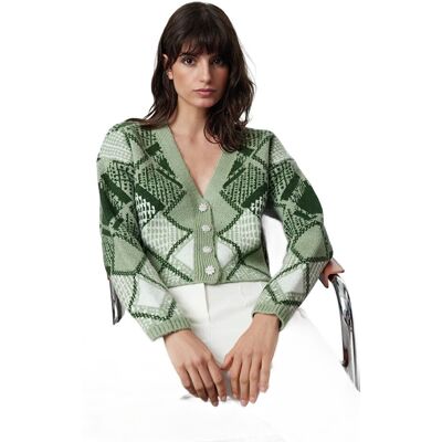 Inny producent TRENDYOL SWETER DAMSKI KRÓTKI WZÓR GEOMETRYCZNY Z GUZIKAMI S 5EA* Inny producent TRENDYOL SWETER DAMSKI KRÓTKI WZÓR GEOMETRYCZNY Z GUZIKAMI S 5EA*