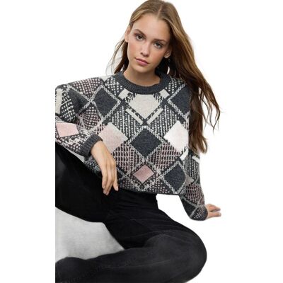 Inny producent TRENDYOL SWETER DAMSKI KRÓTKI WZÓR KRATKA Z OKRĄGŁYM DEKOLTEM M 5EA* Inny producent TRENDYOL SWETER DAMSKI KRÓTKI WZÓR KRATKA Z OKRĄGŁYM DEKOLTEM M 5EA*