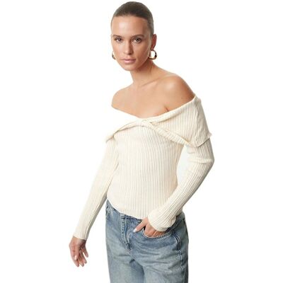 Inny producent TRENDYOL SWETER DAMSKI PRĄŻKOWANY Z ODKRYTYMI RAMIONAMI KREMOWY S 5EA* Inny producent TRENDYOL SWETER DAMSKI PRĄŻKOWANY Z ODKRYTYMI RAMIONAMI KREMOWY S 5EA*