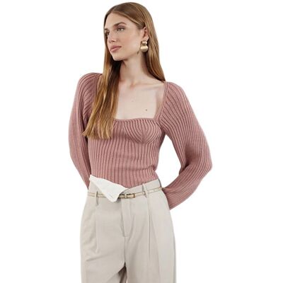 Inny producent TRENDYOL SWETER DAMSKI RÓŻOWY PRĄŻKOWANY Z KWADRATOWYM DEKOLTEM M 5EA* Inny producent TRENDYOL SWETER DAMSKI RÓŻOWY PRĄŻKOWANY Z KWADRATOWYM DEKOLTEM M 5EA*
