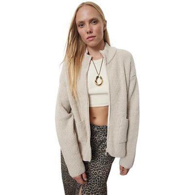 Inny producent TRENDYOL SWETER DAMSKI ROZPINANY BEŻOWY Z KIESZENIAMI M 5EA* Inny producent TRENDYOL SWETER DAMSKI ROZPINANY BEŻOWY Z KIESZENIAMI M 5EA*