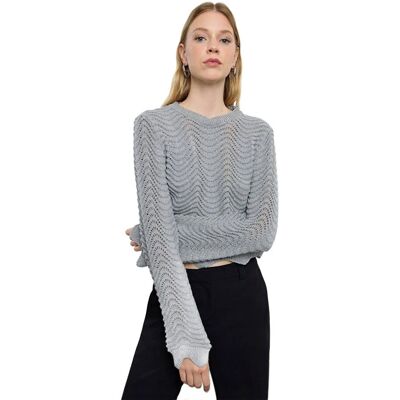 Inny producent TRENDYOL SWETER DAMSKI SZARY AŻUROWY Z DŁUGIM RĘKAWEM M 5EA* Inny producent TRENDYOL SWETER DAMSKI SZARY AŻUROWY Z DŁUGIM RĘKAWEM M 5EA*