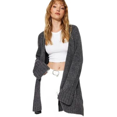 Inny producent TRENDYOL SWETER DAMSKI SZARY LUŹNY Z RĘKAWEM DŁUGIM I FALBANĄ S 5EA* Inny producent TRENDYOL SWETER DAMSKI SZARY LUŹNY Z RĘKAWEM DŁUGIM I FALBANĄ S 5EA*