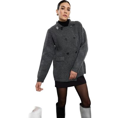Inny producent TRENDYOL SWETER DAMSKI SZARY Z GUZIKAMI I KOLCZYKIEM S 5EA* Inny producent TRENDYOL SWETER DAMSKI SZARY Z GUZIKAMI I KOLCZYKIEM S 5EA*