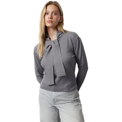Inny producent TRENDYOL SWETER DAMSKI SZARY Z WIĄZANIEM I DROBNYM PRINTEM S 5EA* Inny producent TRENDYOL SWETER DAMSKI SZARY Z WIĄZANIEM I DROBNYM PRINTEM S 5EA*
