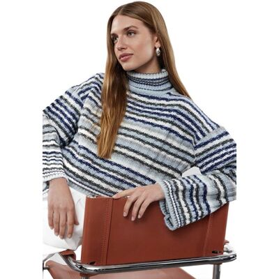 Inny producent TRENDYOL SWETER DAMSKI W PASKI Z GOLFEM I SZEROKIM RĘKAWEM L 5EA* Inny producent TRENDYOL SWETER DAMSKI W PASKI Z GOLFEM I SZEROKIM RĘKAWEM L 5EA*
