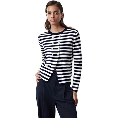 Inny producent TRENDYOL SWETER DAMSKI W PASKI Z GUZIKAMI DOPASOWANY DŁUGI RĘKAW S 5EA* Inny producent TRENDYOL SWETER DAMSKI W PASKI Z GUZIKAMI DOPASOWANY DŁUGI RĘKAW S 5EA*