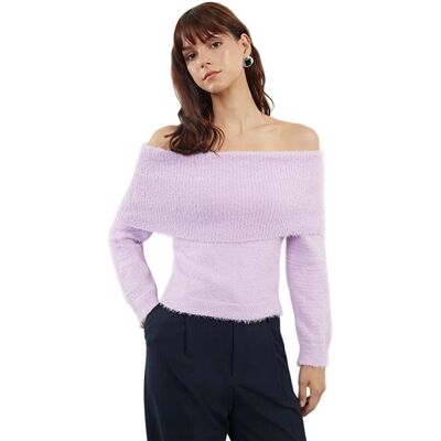 Inny producent TRENDYOL SWETER DAMSKI Z FALBANĄ I ODKRYTYMI RAMIONAMI LILIOWY S 5EA* Inny producent TRENDYOL SWETER DAMSKI Z FALBANĄ I ODKRYTYMI RAMIONAMI LILIOWY S 5EA*