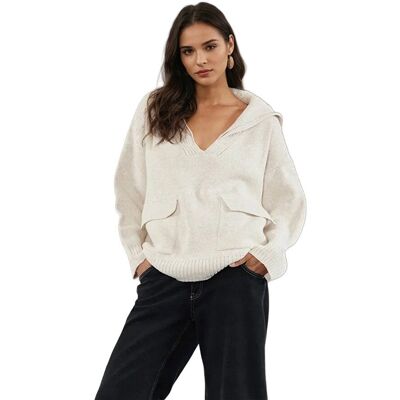 Inny producent TRENDYOL SWETER DAMSKI Z KAPTUREM I KIESZENIAMI W KOLORZE ECRU M 5EA* Inny producent TRENDYOL SWETER DAMSKI Z KAPTUREM I KIESZENIAMI W KOLORZE ECRU M 5EA*