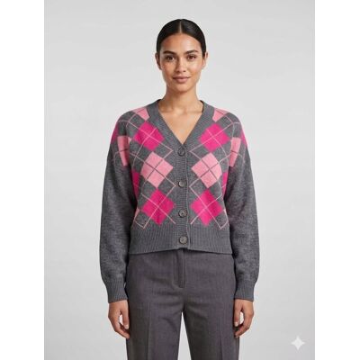 Inny producent TRENDYOL SWETER DOPASOWANY SZARY W KRATĘ Z DEKOLTEM V 48 6FA Inny producent TRENDYOL SWETER DOPASOWANY SZARY W KRATĘ Z DEKOLTEM V 48 6FA