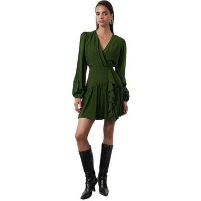 Inny producent TRENDYOL ZIELONA SUKIENKA ROZKLOSZOWANA Z FALBANĄ DŁUGI RĘKAW 36 5EA* Inny producent TRENDYOL ZIELONA SUKIENKA ROZKLOSZOWANA Z FALBANĄ DŁUGI RĘKAW 36 5EA*